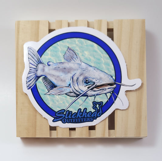 3" Blue Catfish Sticker