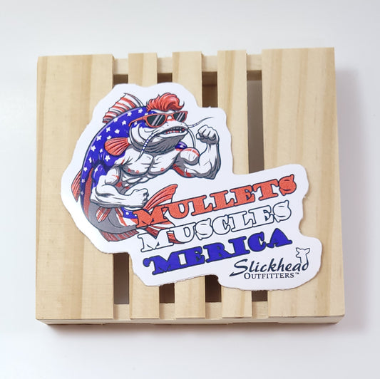 3" Mullets, Muscles, 'Merica Sticker