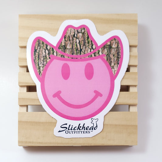 3" Cowgirl Smiley Sticker